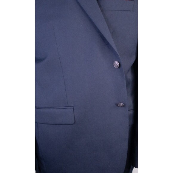 Michael Kors Mens Sport Coat Blazer Jacket 2-Button Navy Blue Sz 48R Wool Blend - Picture 3 of 15